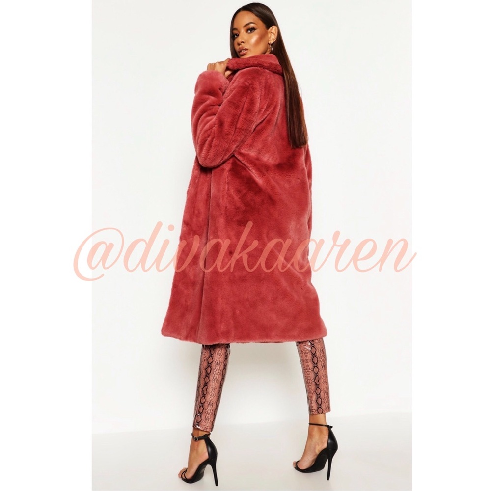 ONLY 2 left!! LUXURIOUS FAUX FUR Coat Size 6 Size 8 Fully Lined
